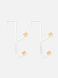 Primark Cabides E Arrumação De Parede^Pack 2 Cabides Saliência Madeira