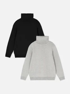 Primark Camisolas E Casacos De Malha^Pack 2 Camisolas Malha Gola Alta