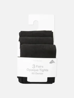 Primark Meias E Collants^Pack 3 Collants Opacos 80 Denier