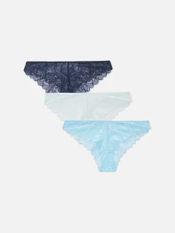 MULHER Primark Cuecas^Pack 3 Cuecas Brasileiras Renda