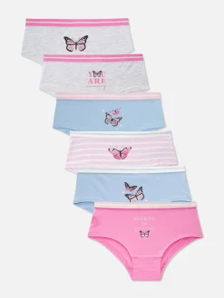 Primark Roupa Interior^Pack 6 Cuecas Hipster Borboleta