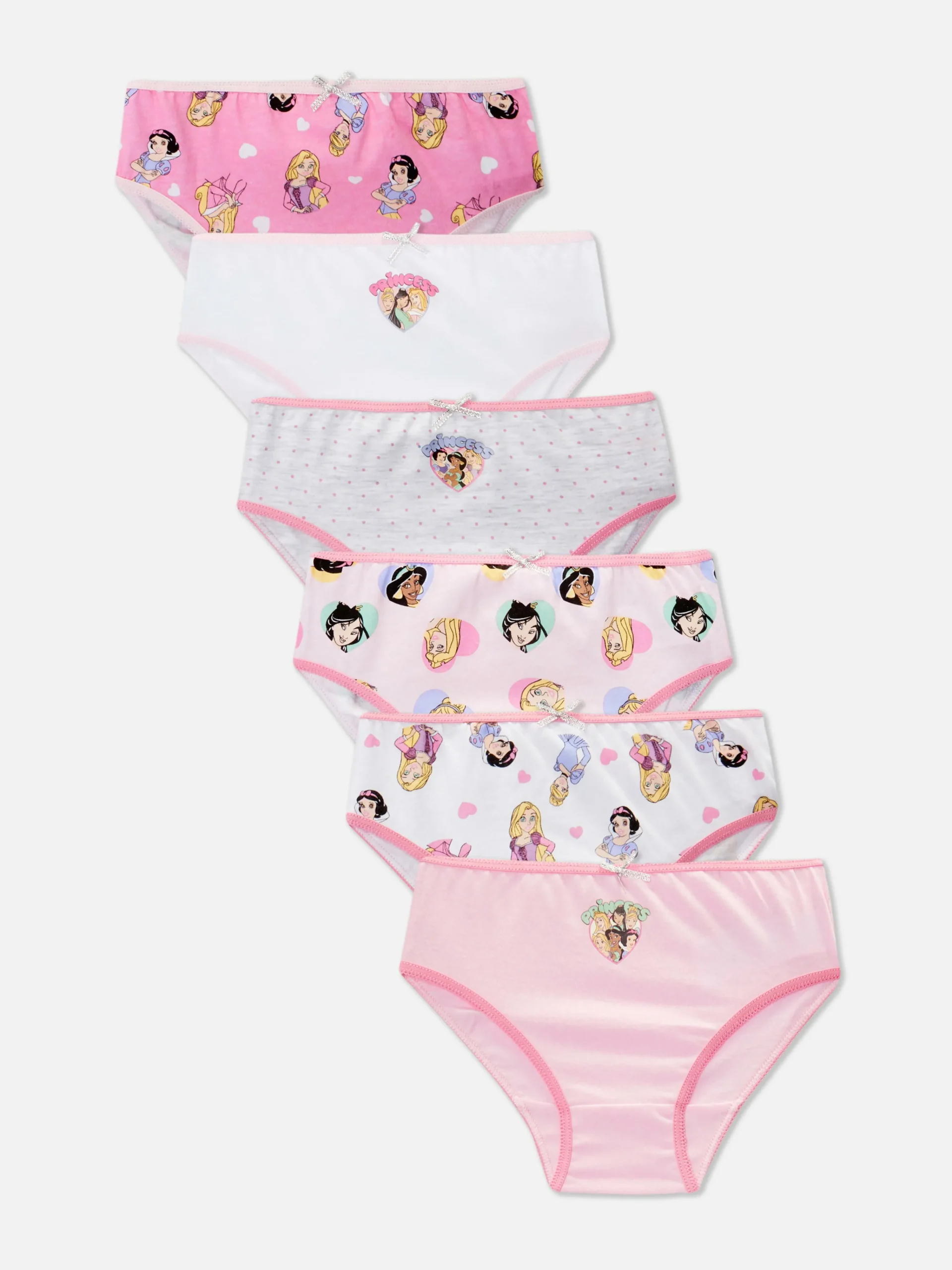 Primark Roupa Interior^Pack 6 Cuecas Princesas Disney