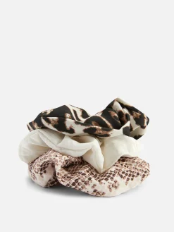 MULHER Primark Acessórios De Cabelo^Pack 3 Elásticos Cabelo Padrão Animal