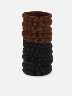 MULHER Primark Acessórios De Cabelo^Pack 20 Elásticos Cabelo Tecido Canelados
