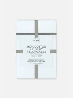 Primark Lençóis E Fronhas^Pack 2 Fronhas Almofada Debrum Contrastante