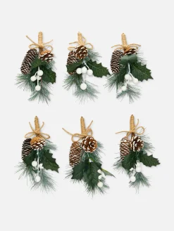 Primark Flores E Plantas Artificiais^Pack 6 Grinaldas Natal Laço/bagas