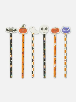 Primark Canetas E Lápis^Pack 6 Lápis/borrachas Halloween