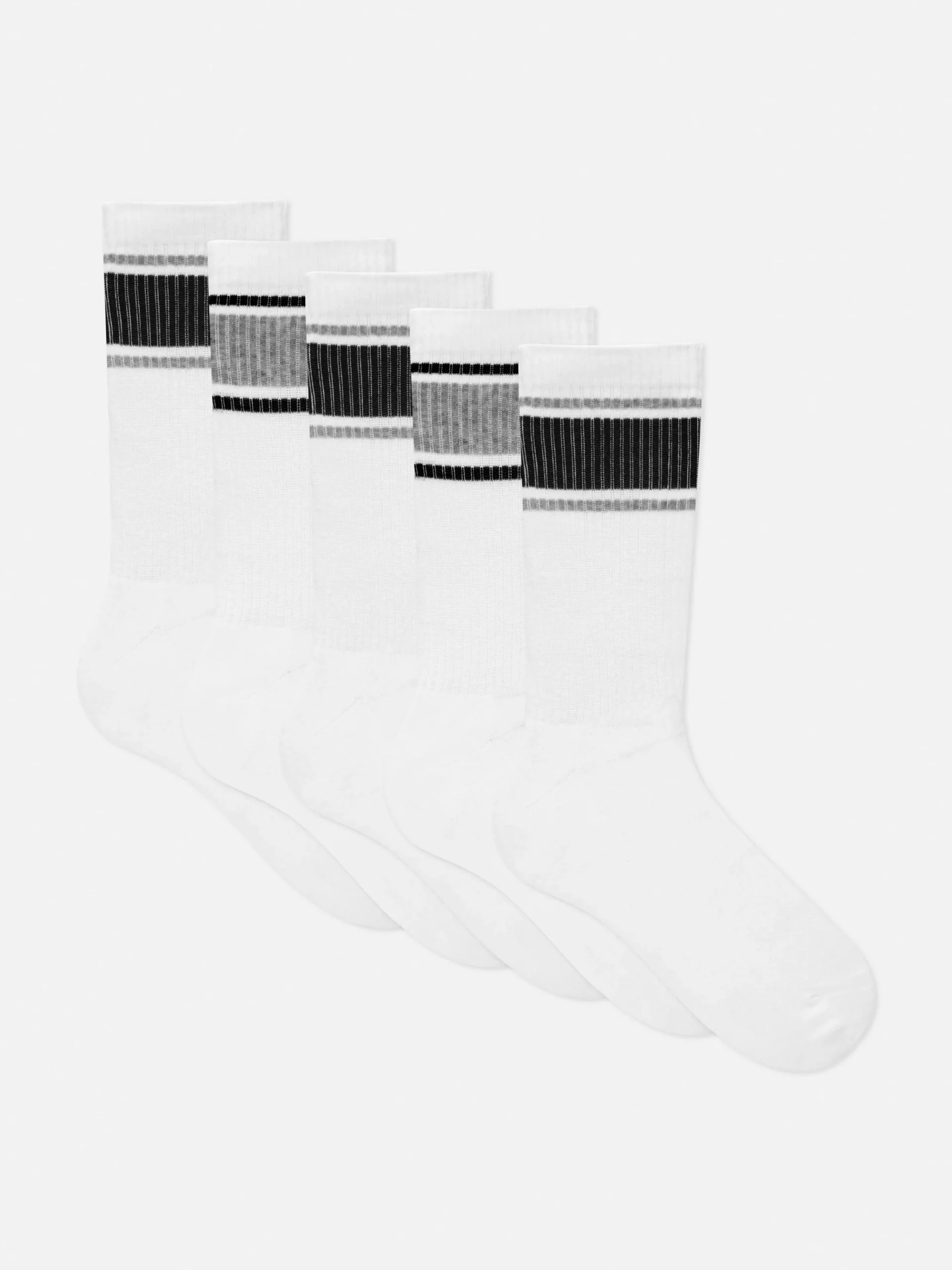 Primark Meias|Roupa De Desporto^Pack 5 Meias Desporto Riscas