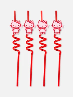 Primark Talheres E Utensílios^Pack 4 Palhinhas Espirais Hello Kitty