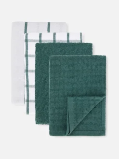 Primark Serviços De Mesa^Pack 4 Panos Cozinha Algodão Turco