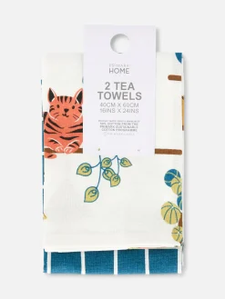 Primark Serviços De Mesa^Pack 2 Panos Cozinha Estampados