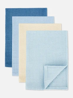 Primark Serviços De Mesa^Pack 4 Panos Cozinha Textura Losangos