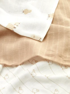 Primark Alimentação E Amamentação^Pack 3 Panos Musselina Ovelhas