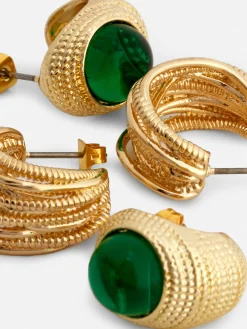 MULHER Primark Bijutaria^Pack 2 Pares Argolas Texturadas Rita Ora