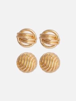 MULHER Primark Bijutaria^Pack 2 Pares Brincos Pequenos Grossos Rita Ora