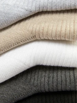 Primark Meias^Pack 5 Pares Meias Cano Médio Sortidas