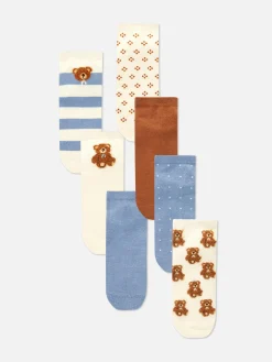 MULHER Primark Meias^Pack 7 Pares Meias Cano Médio Urso