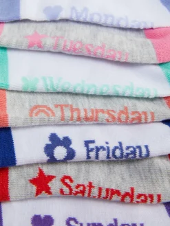 Primark Meias E Collants^Pack 7 Pares Soquetes Dias Da Semana