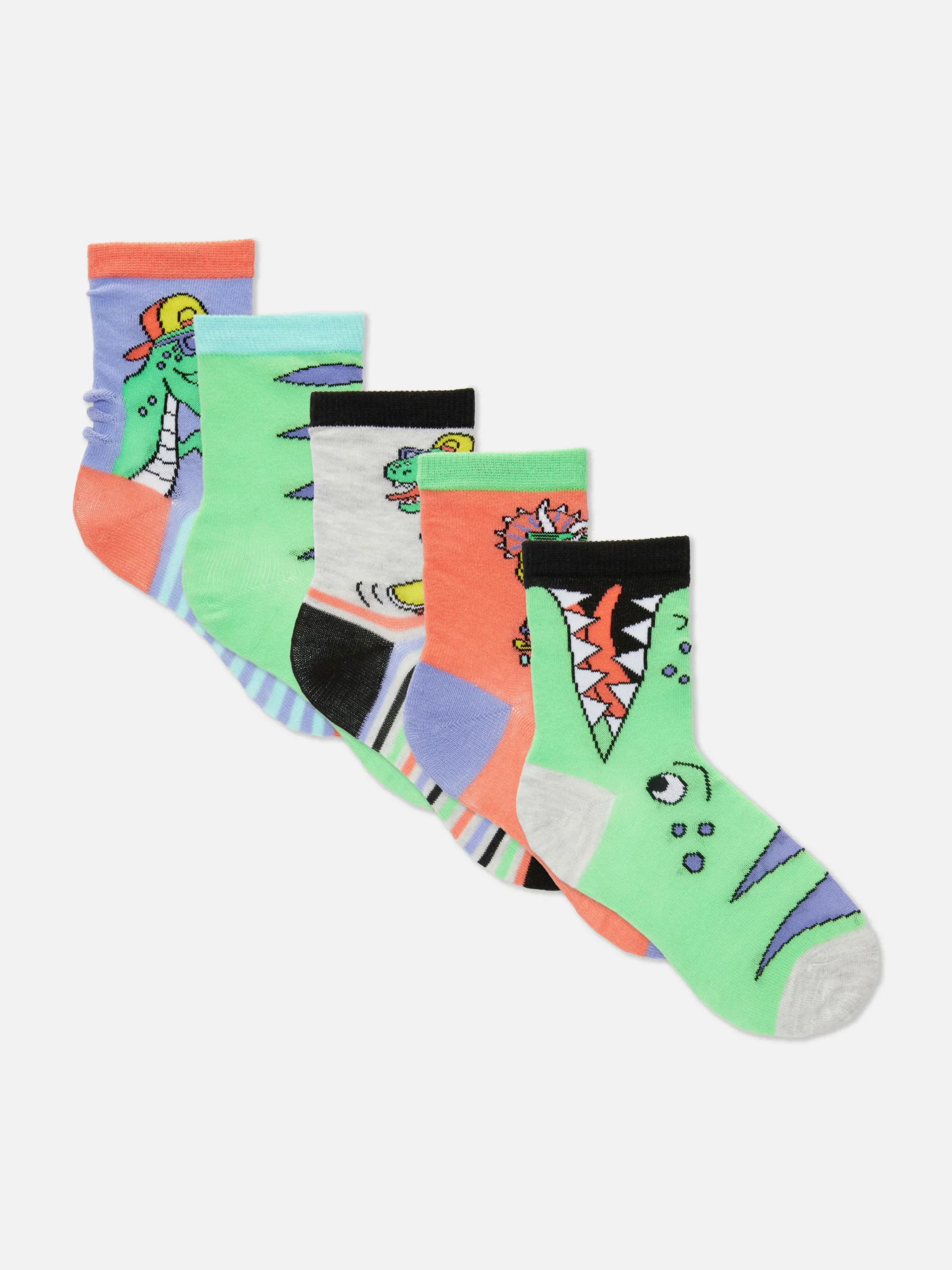 Primark Meias^Pack 5 Pares Soquetes Dinossauro