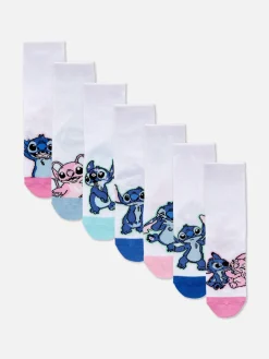 Primark Meias E Collants^Pack 7 Pares Soquetes Disney Stitch & Angel