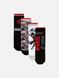 Primark Meias^Pack 4 Pares Soquetes Marvel Homem-Aranha Miles Morales