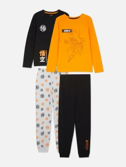 Primark Pijamas E Roupa De Dormir^Pack 2 Pijamas Manga Comprida Dragon Ball Z