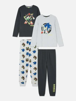 Primark Pijamas E Roupa De Dormir^Pack 2 Pijamas Sonic The Hedgehog And Shadow