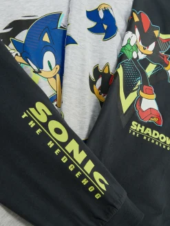 Primark Pijamas E Roupa De Dormir^Pack 2 Pijamas Sonic The Hedgehog And Shadow