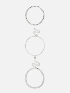 MULHER Primark Bijutaria^Pack 3 Pulseiras Pé Infinitas Iniciais