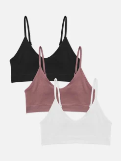 MULHER Primark Sutiãs^Pack 3 Sutiãs Bralette Alças Curtos S/ Costuras