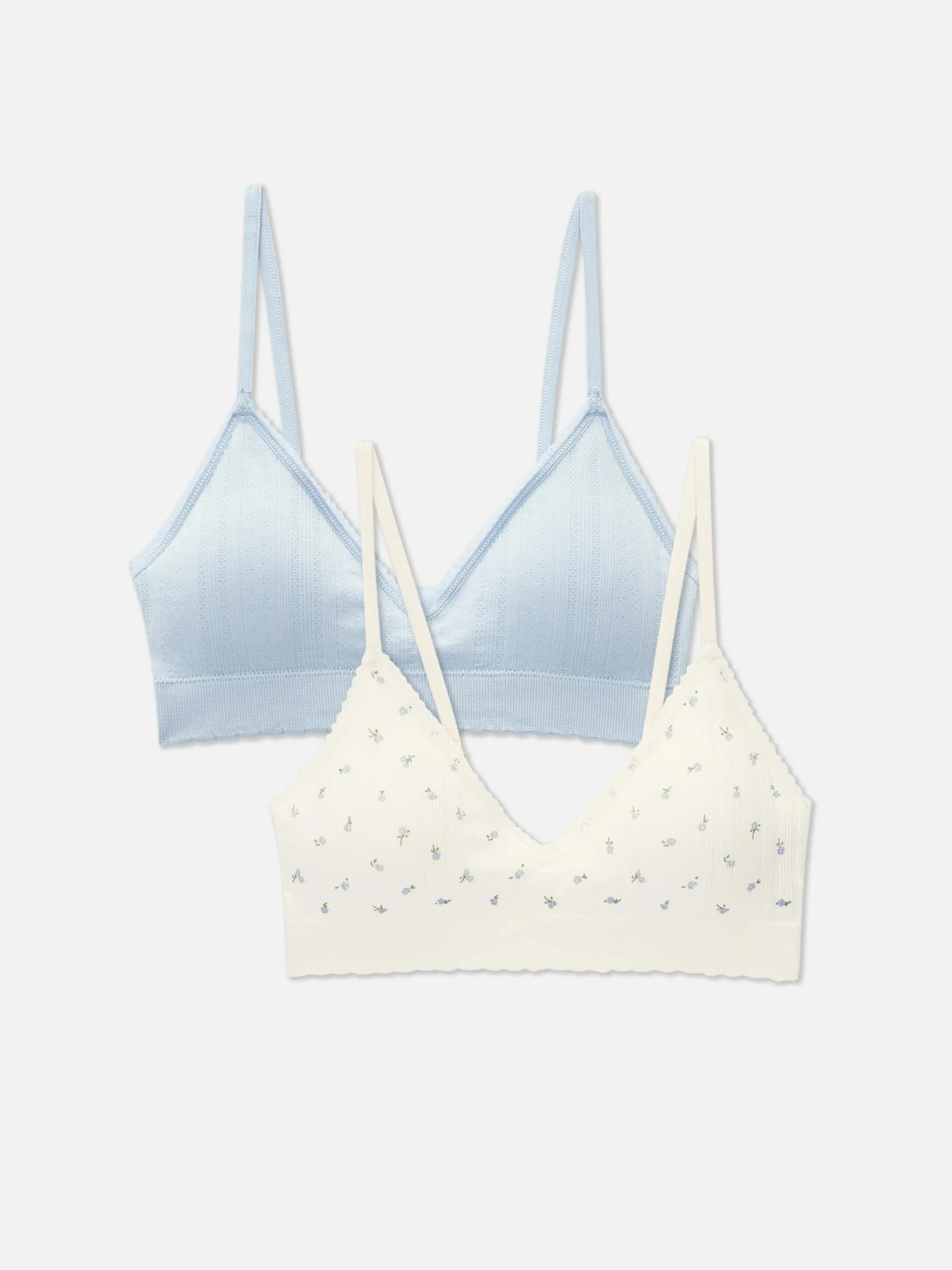 MULHER Primark Sutiãs^Pack 2 Sutiãs Bralette Triangulares S/ Costuras