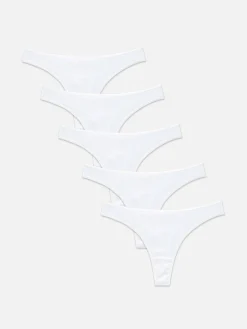 MULHER Primark Cuecas^Pack 5 Tangas Algodão Básicas