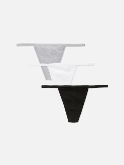 MULHER Primark Cuecas^Pack 3 Tangas Fio Dental Essenciais