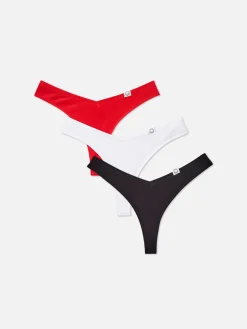 MULHER Primark Cuecas^Pack 3 Tangas Miami Caneladas