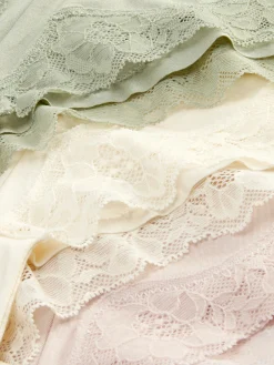 MULHER Primark Cuecas^Pack 3 Tangas Microfibra Rebordo Renda