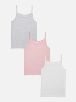 Primark Roupa Interior^Pack 3 Tops Alças Malha Geométrica Corações