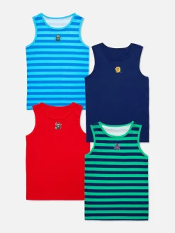 Primark Roupa Interior^Pack 4 Tops S/ Mangas Gráficos Monstros