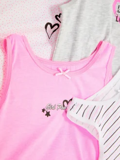 Primark Roupa Interior^Pack 4 Tops S/ Mangas Gráficos