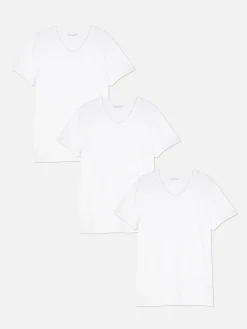 Primark Roupa Interior|Tops E T-Shirts^Pack 3 T-shirts Básicas Decote V