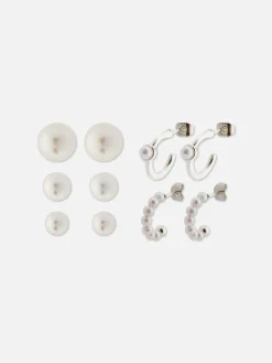 MULHER Primark Bijutaria^Pack Múltiplo Brincos Imitação Pérolas