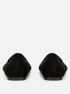 MULHER Primark Sapatos Rasos^Pantufas Estilo Sabrina Imitação Camurça