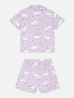 Primark Pijamas E Roupa De Dormir^Pijama Camisa/calções Unicórnio