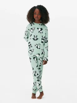 Primark Pijamas E Roupa De Dormir^Pijama Manga Comprida Veludo Panda