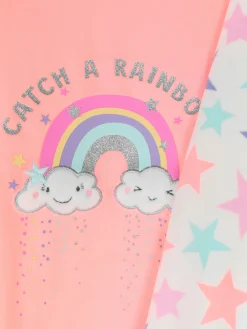 Primark Pijamas E Roupa De Dormir^Pijama Manga Comprida Veludo Arco-íris