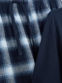 Primark Pijamas^Pijama Padrão Xadrez Algodão Escovado