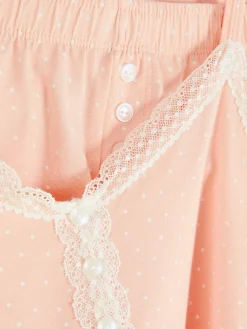 MULHER Primark Pijamas^Pijama Top Alças/calções Rebordo Renda