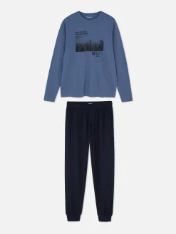 Primark Pijamas^Pijama T-shirt/calças Places Of The World