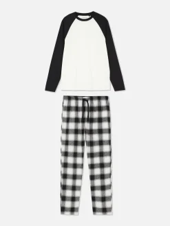 Primark Pijamas^Pijama Xadrez Algodão Escovado