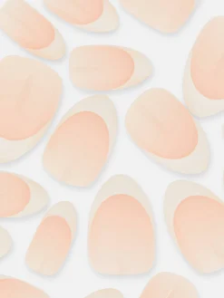 Primark Unhas Postiças^Pk 36 Unhas Postiças Francesas Brilho Amendoadas PS...