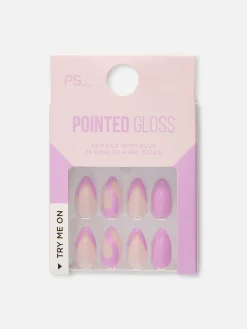 Primark Unhas Postiças^PS... Unhas Postiças Com Redemoinho Brilhante Pontiagudas